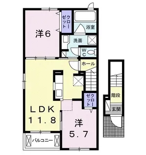 ポモドーロC【2階】の間取り