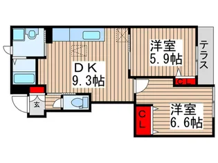 ヴェルジュドゥソレイユ【1階】の間取り
