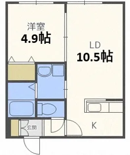 ラ・シュエット江別【2階】の間取り
