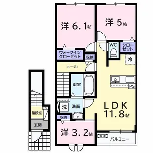 メゾン ド ノート【2階】の間取り