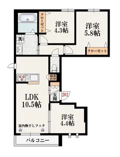 The Residence 成城【2階】の間取り