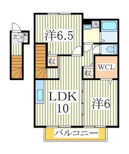 グリーンヴィラ カラビナ R【2階】の間取り