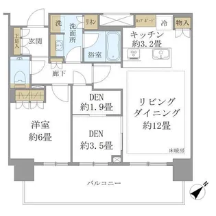 Brillia Tower 浜離宮 ブリリアタワー浜離宮【30階】の間取り