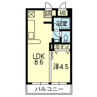 ライズ上通【6階】の間取り