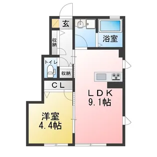 パールグレイス【1階】の間取り
