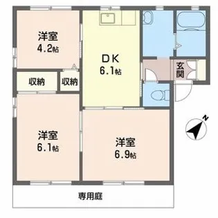 フレグランスアガ【1階】の間取り