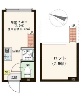 ハーモニーテラス本町III【1階】の間取り