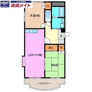 パレンティーア【4階】の間取り