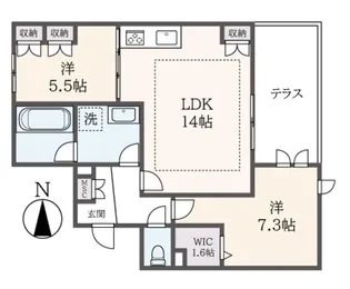VISTA神山町【1階】の間取り
