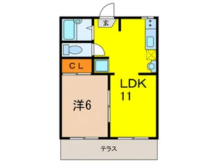 シェーネス 仁川【1階】の間取り