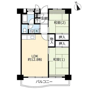 UR大宮公園駅前ハイツ【5階】の間取り