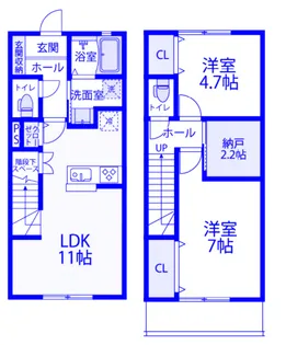 西鶴間KIガーデンズ 参番館【1階】の間取り