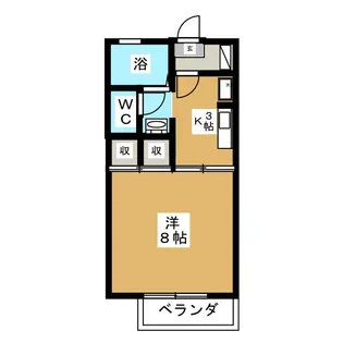 ラフォーレ北長野 D棟【2階】の間取り