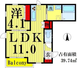 レジデンス エヌ【3階】の間取り