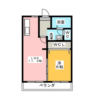 オークタウン B棟【2階】の間取り