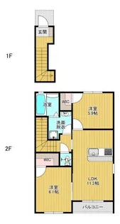 M s Garden A【2階】の間取り