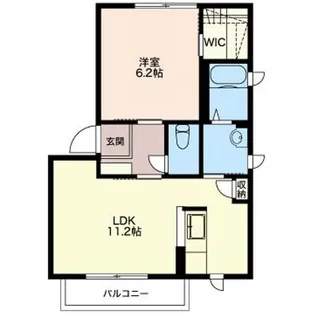 カーサ・アスール【2階】の間取り