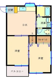 メゾンワタナベB棟【1階】の間取り