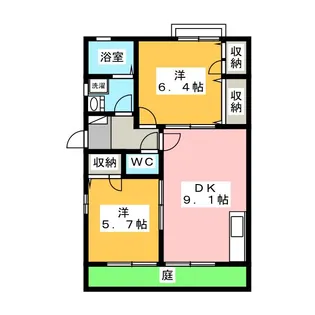 ルミエール・リバー III【1階】の間取り