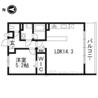 アムール京都仁王門【3階】の間取り