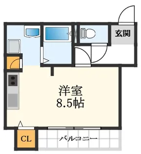 クレール天神【2階】の間取り