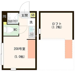 桜テラス荒川【2階】の間取り