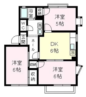 サニーヒルC【1階】の間取り