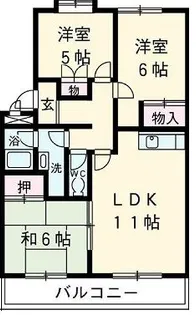 サーディアムA【3階】の間取り