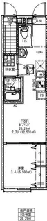 ソルナクレイシア新高円寺【1階】の間取り
