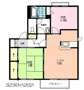 グリーンヒル山手B【2階】の間取り