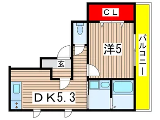 ヴォルベール【2階】の間取り