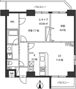 レジディア新御茶ノ水【11階】の間取り