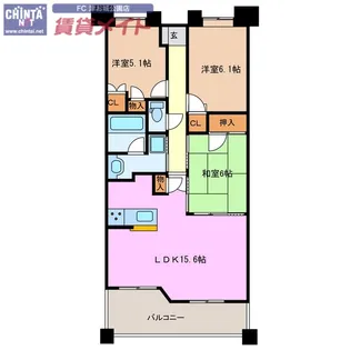 グランステーシア津新町【10階】の間取り