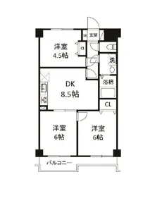 リリーディア東武練馬【4階】の間取り