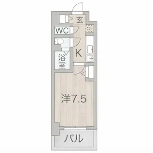 ワールドアイ大阪CITY GATE【3階】の間取り