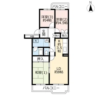 UR金沢シーサイドタウン並木三丁目【4階】の間取り