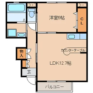 ピースタウン【1階】の間取り