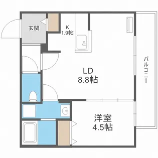 ウエリスアーバン円山北3条【3階】の間取り