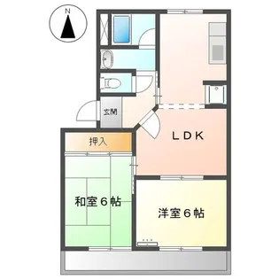 ベルノーブル【2階】の間取り