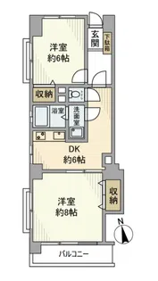 四谷フラワーマンション【8階】の間取り
