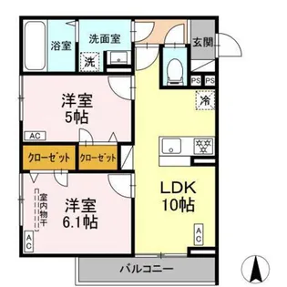 D Paina 殿町【3階】の間取り