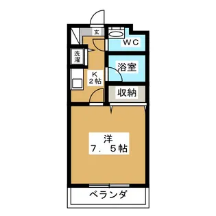 ラ・メゾン高野【2階】の間取り