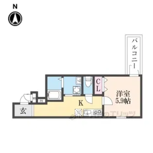 フジパレス阪急塚口ウエスト2番館【1階】の間取り