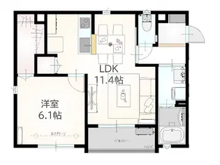 シエルコート上福岡【1階】の間取り