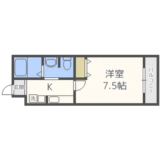 ノイヴェル野里【1階】の間取り