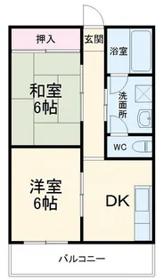 コーポあさひや【4階】の間取り