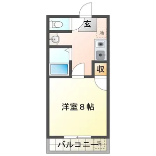 高知県香美市土佐山田町宝町2【マンション】の間取り