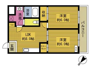 グランドハイム美松【1階】の間取り