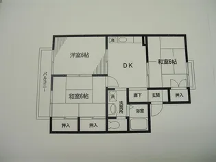セジュール栗生B【2階】の間取り
