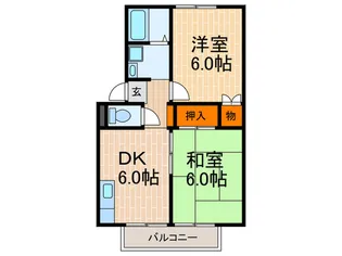 エステートピア狩口【2階】の間取り